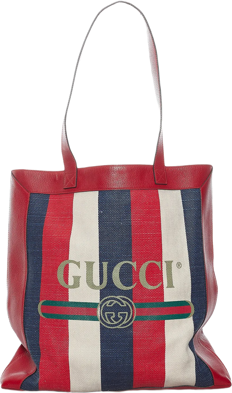 Gucci 2018 Logo Striped Tote Bag