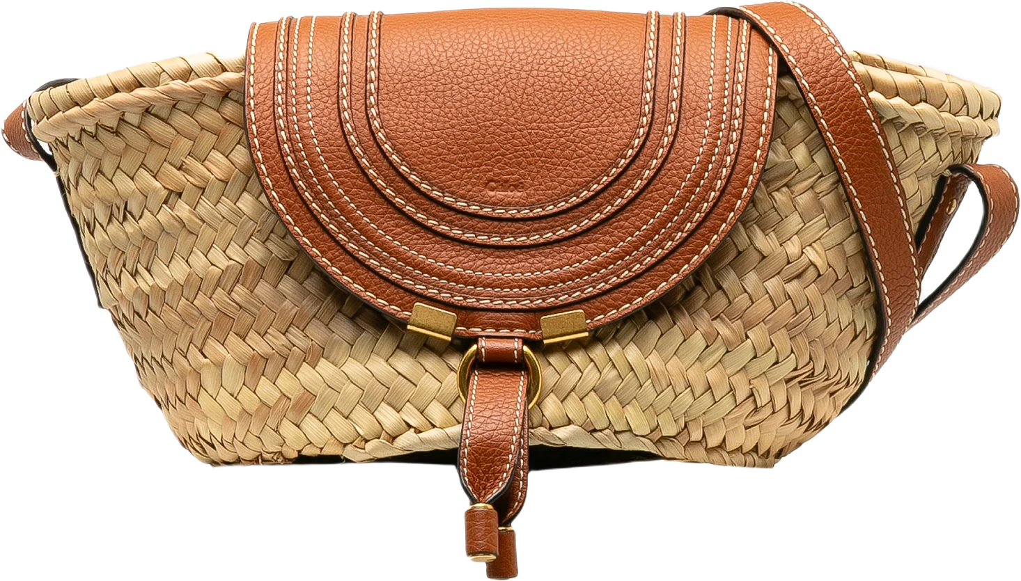 Chloe Raffia Marcie Basket Bag