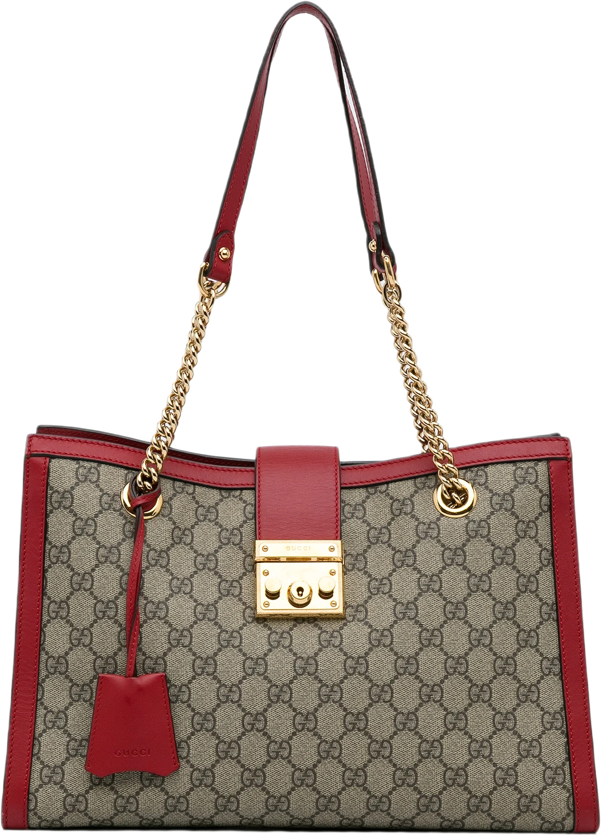 Gucci Medium Gg Supreme Padlock Tote Bag