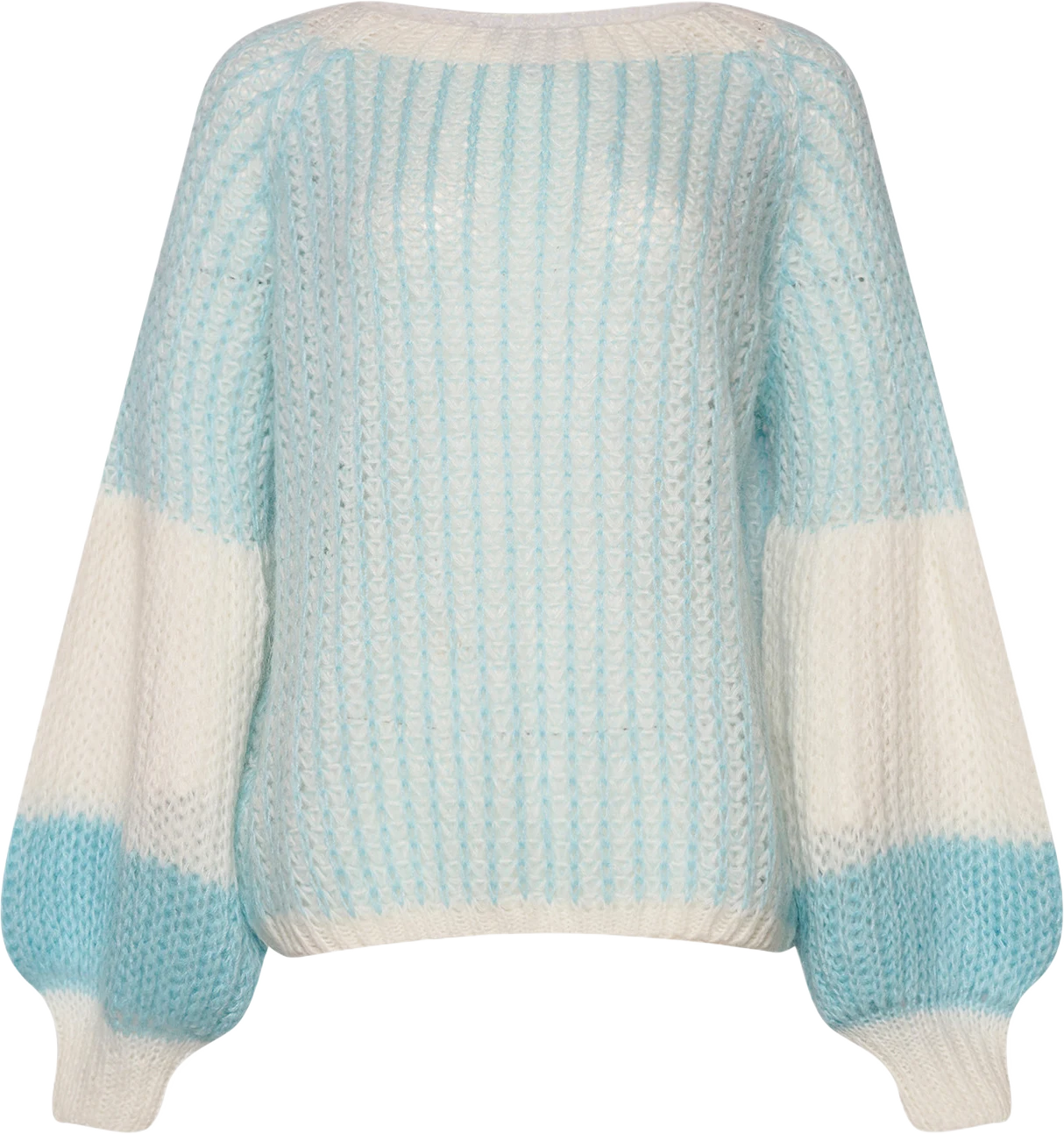 Liana Knit Sweater - Lightblue/white