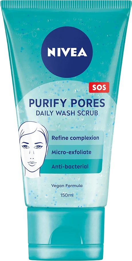 Ansiktsskrubb Purify Pores Daily Wash Scrub 150 ml NIVEA