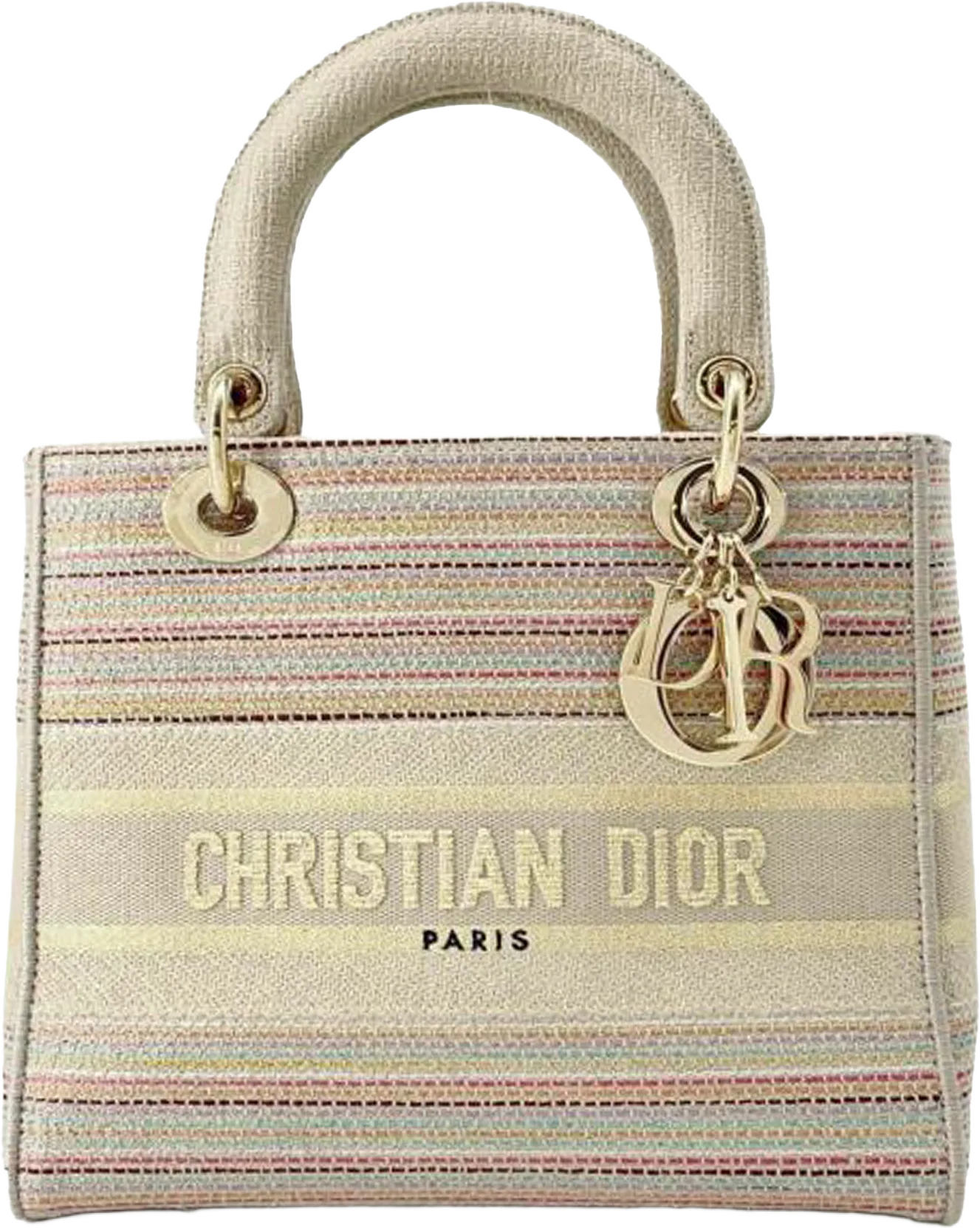 Dior Medium Embroidered Canvas Lady D-lite