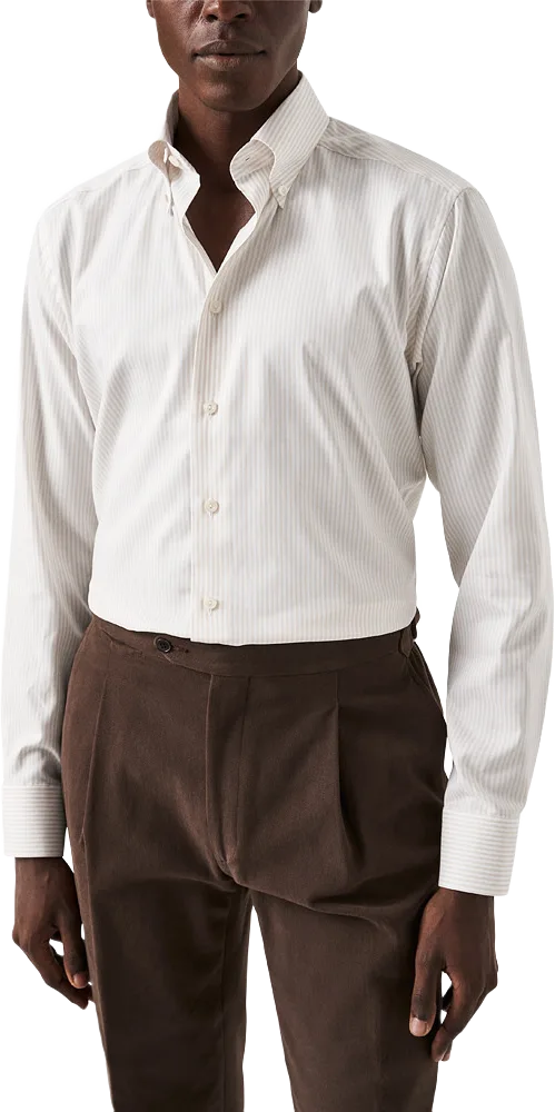 Slim Fit Randig Signature Oxford-skjorta