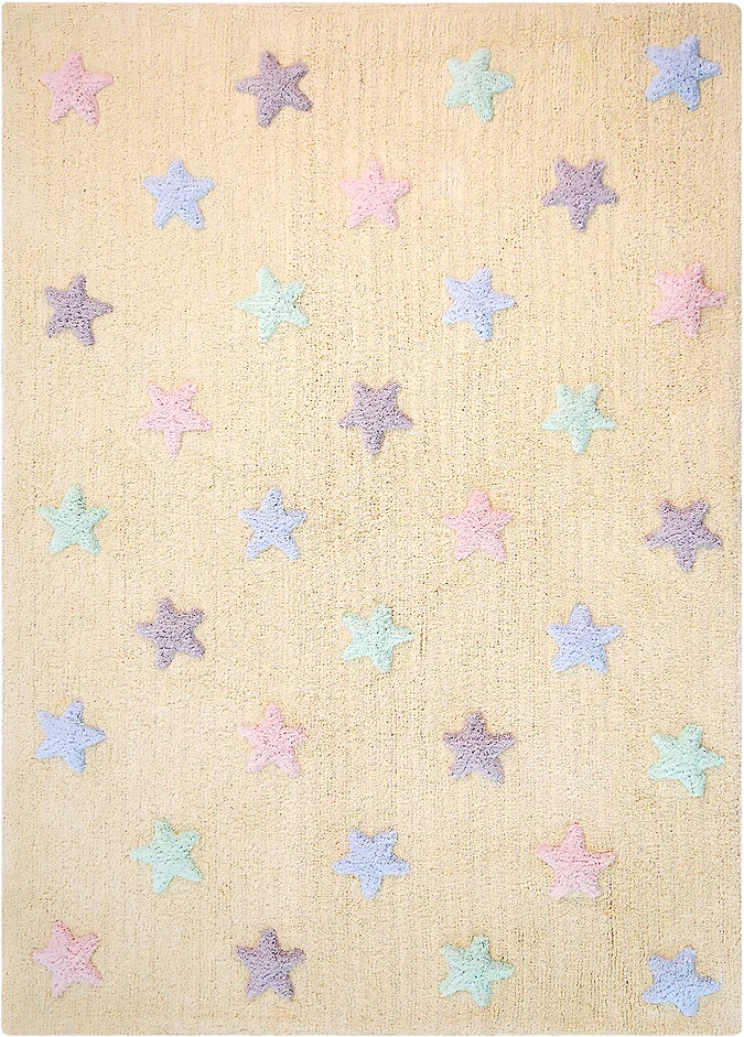 Tvättbar Matta Tricolor Stars