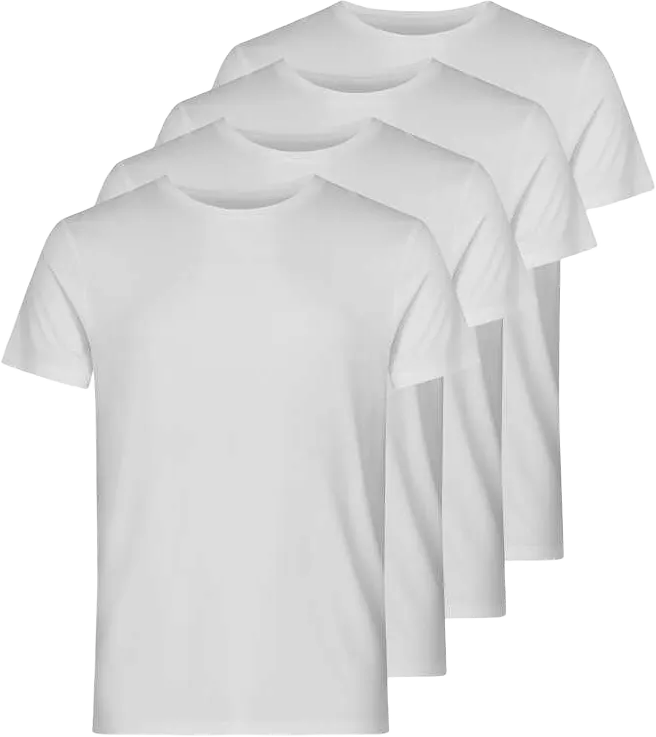 Bambu, T-shirt, 4-pack, Svart