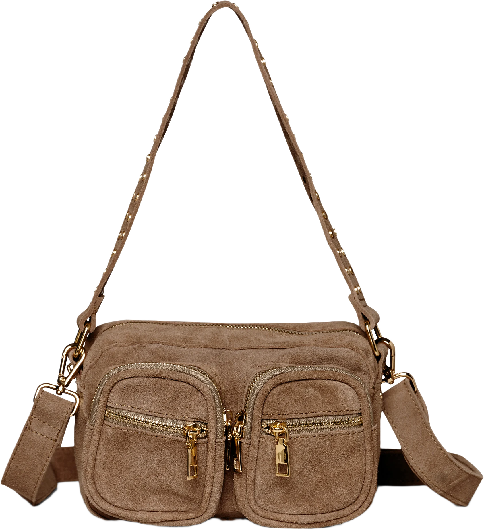 Kendra Bag Real Suede Desert Taupe W. Gold