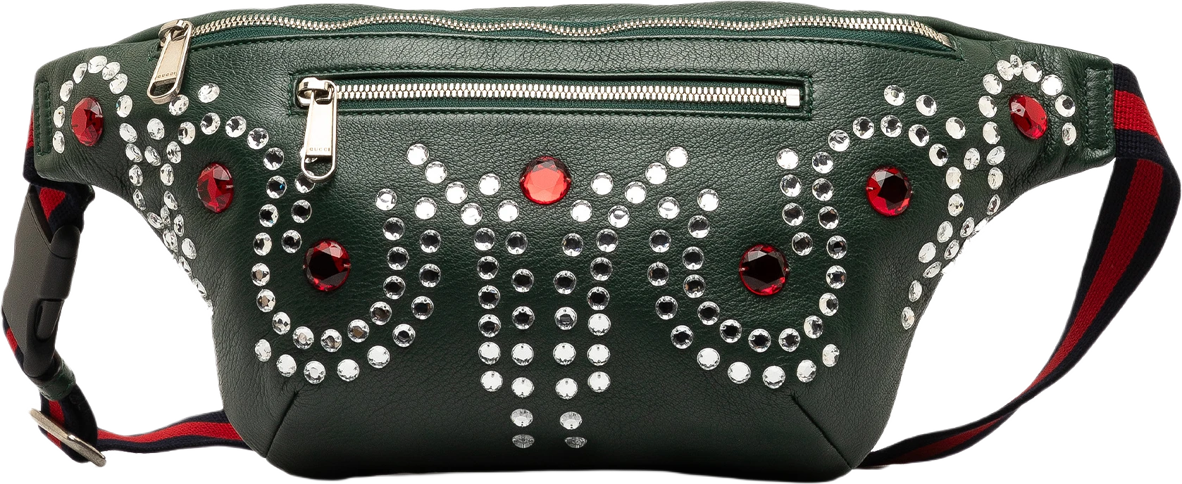 Gucci Crystal Embellished Web Belt Bag