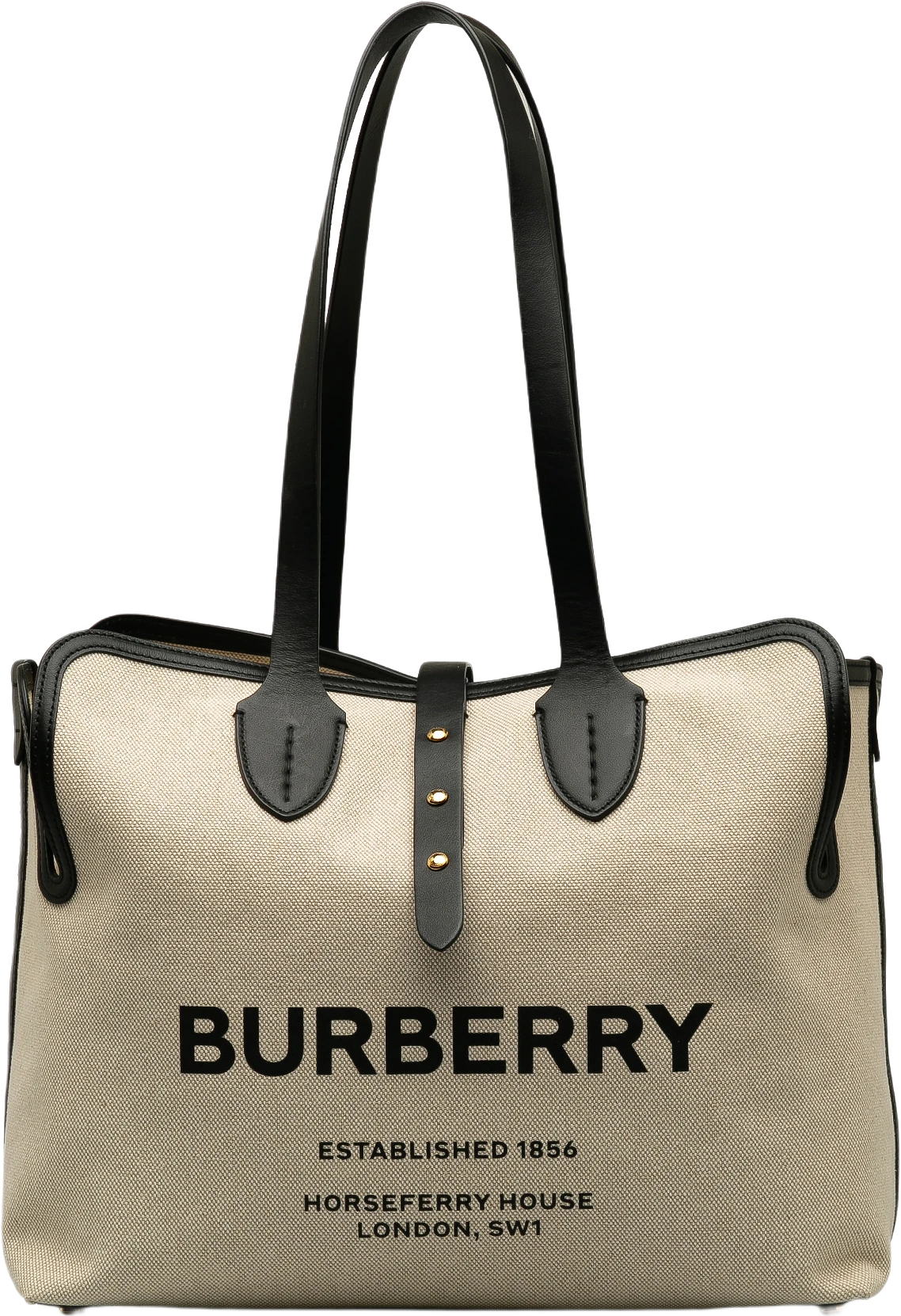 Burberry Soft Belt Canvas Tote Bag