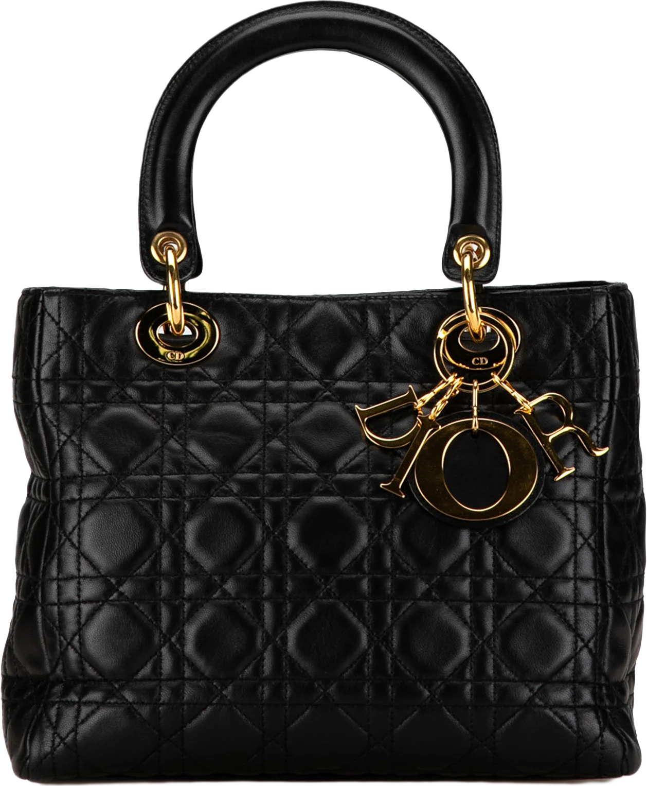 Dior Medium Lambskin Cannage Lady Dior