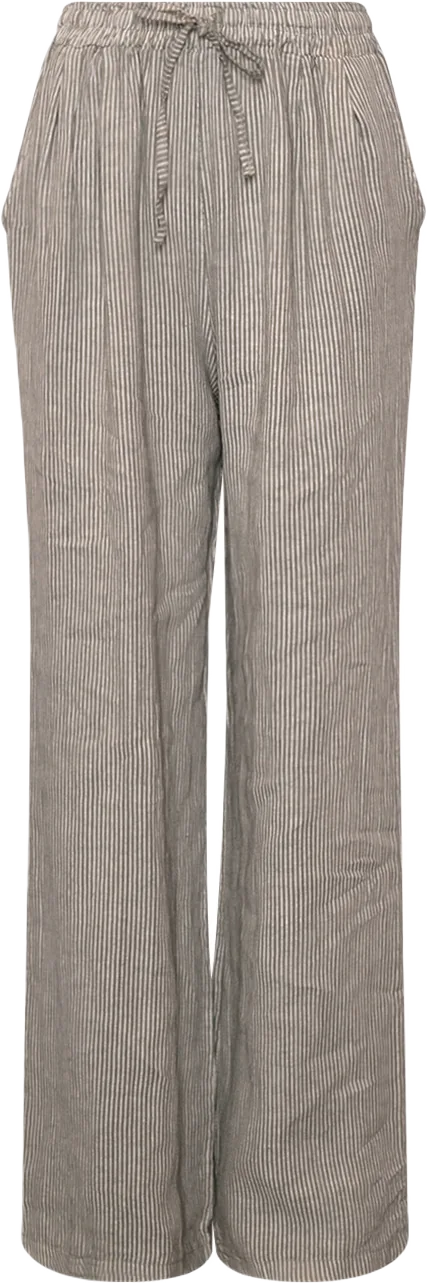 18870, Pants Stripe, Linen - Nougat Stripe