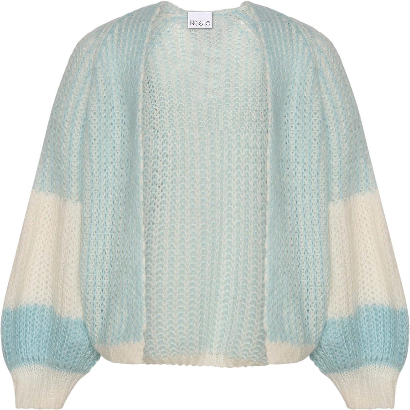 Liana Knit Cardigan - Lightblue/white