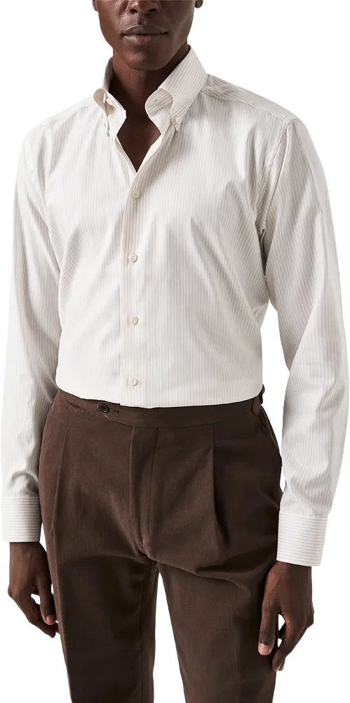 Contemporary Fit Randig Signature Oxford-skjorta