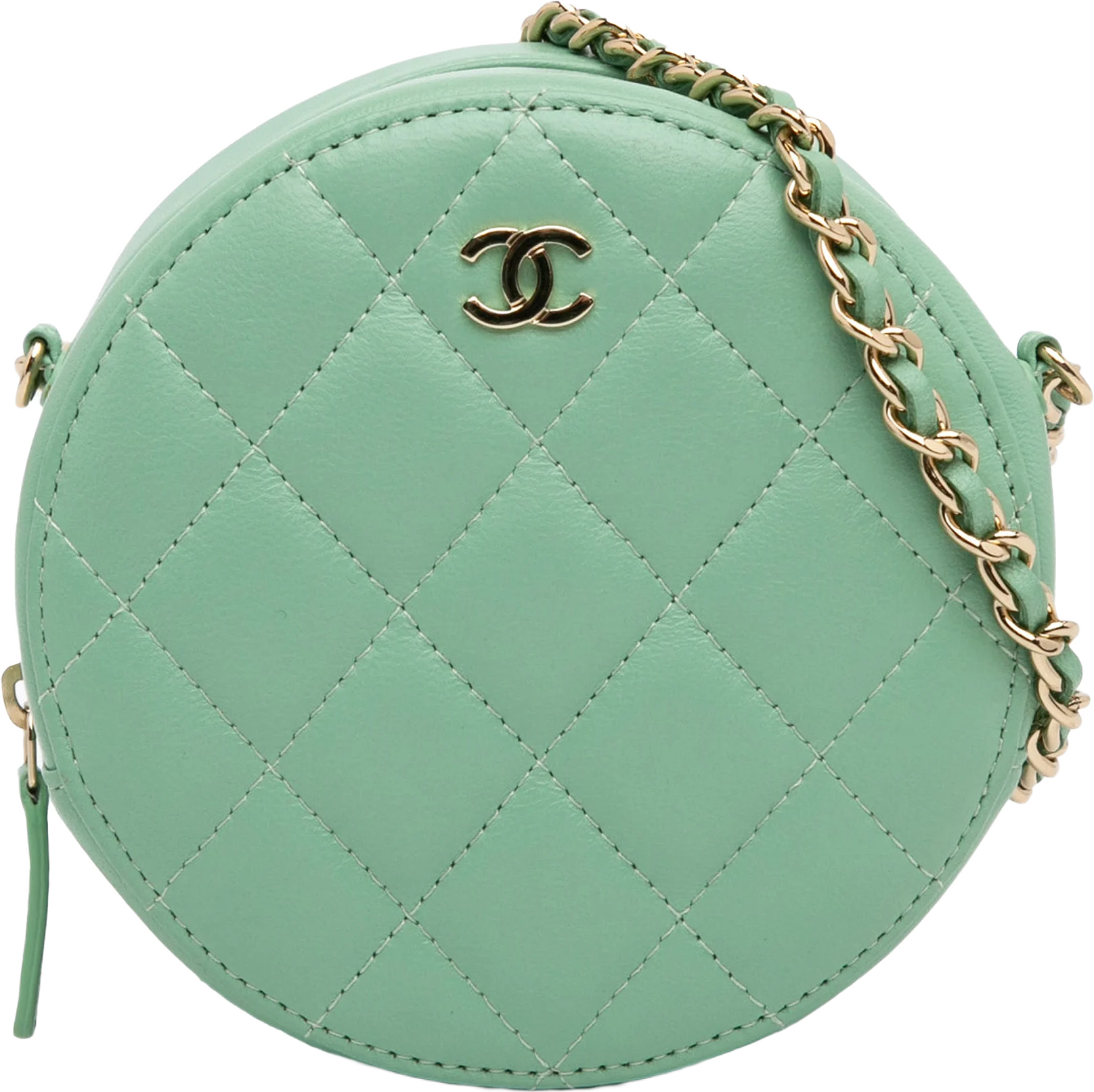 Chanel Quilted Lambskin Round Crossbody