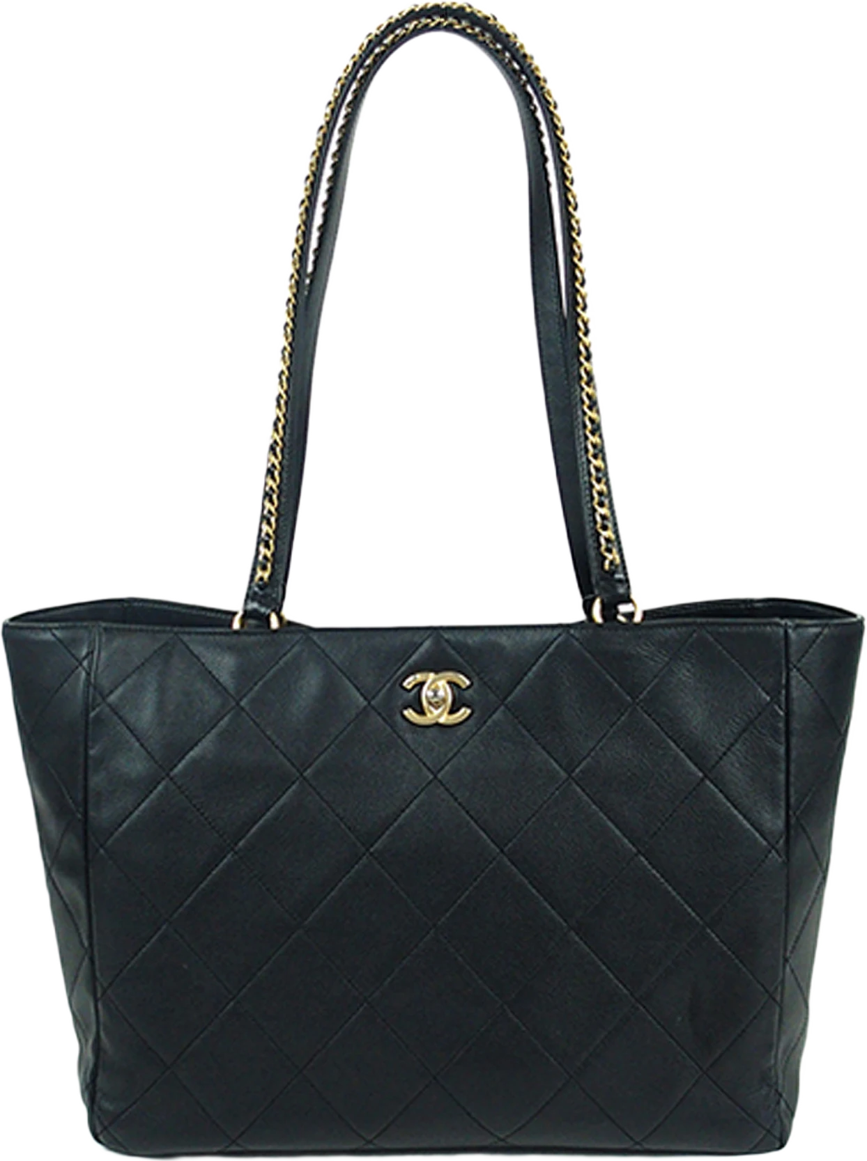 Chanel Cc Quilted Lambskin Tote