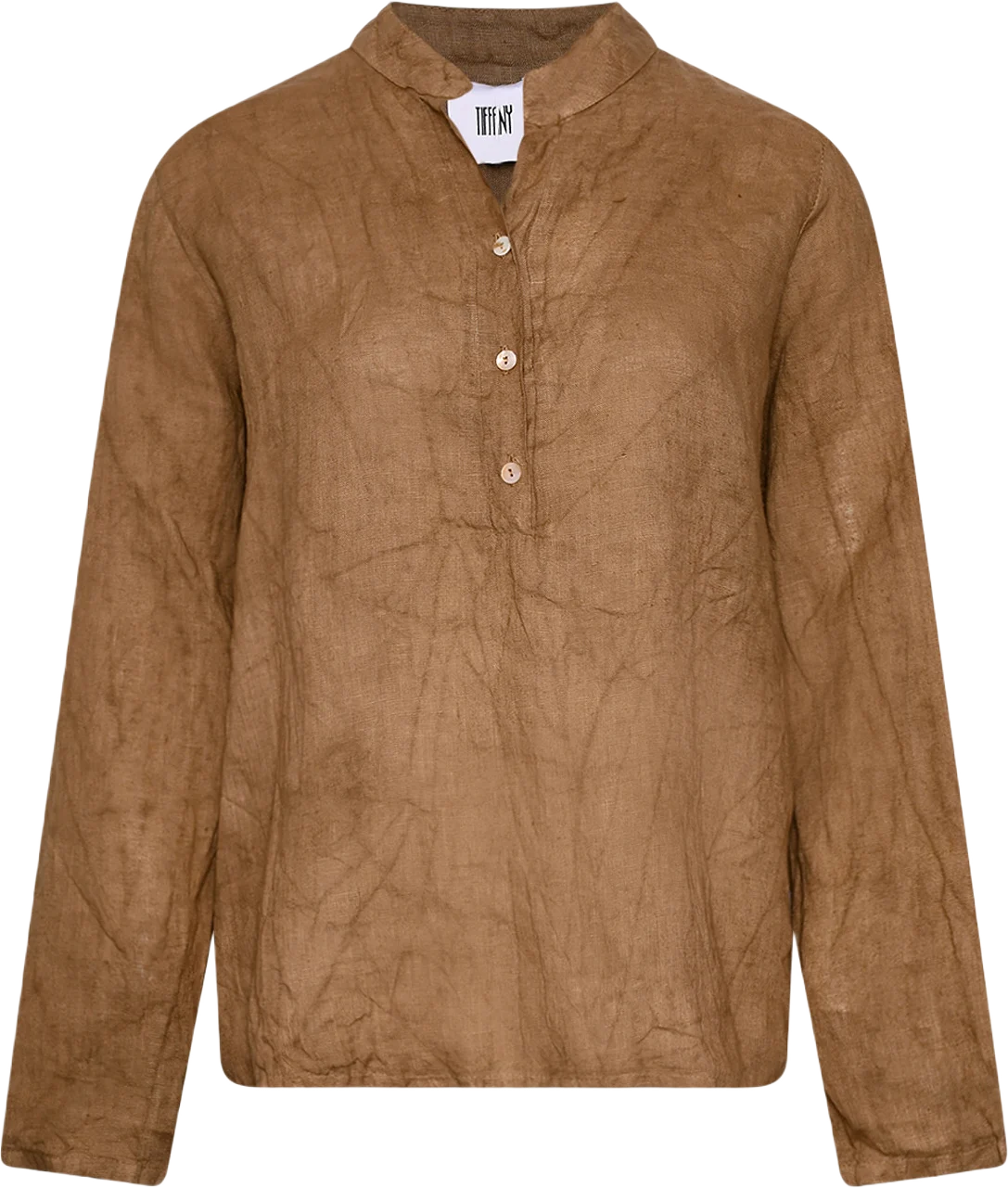 Hildur, Blouse, Linen - Light Brown