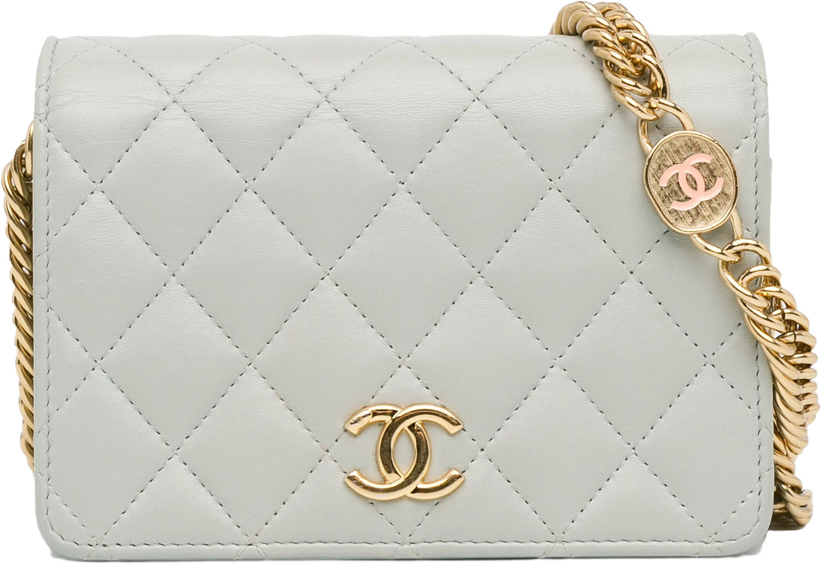Chanel Cc Quilted Lambskin Wallet On Chain