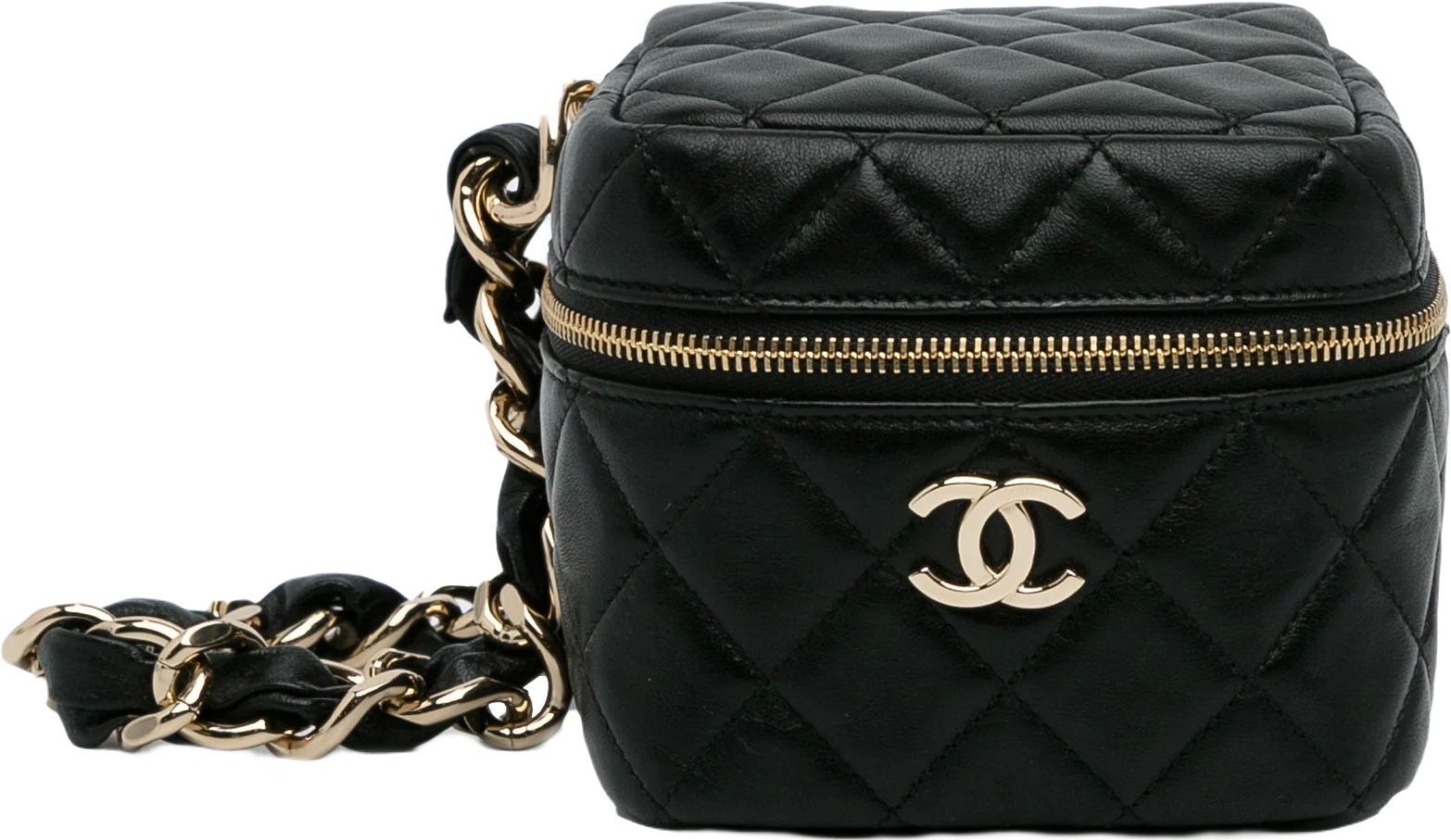 Chanel Quilted Lambskin Cube Vanity Bag