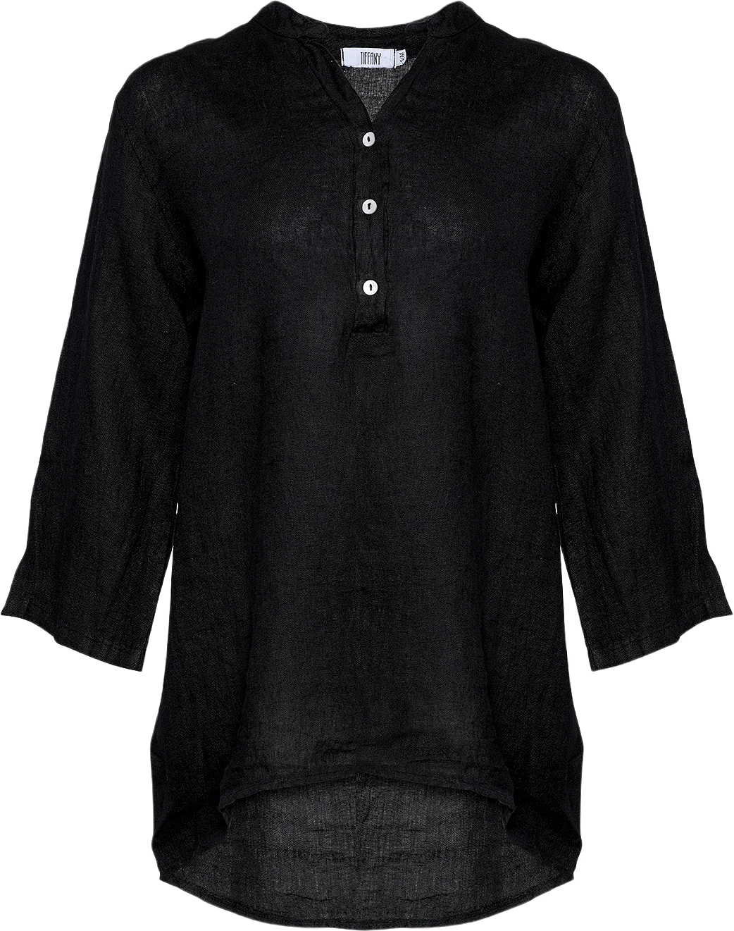 17661, Shirt, Linen - Black