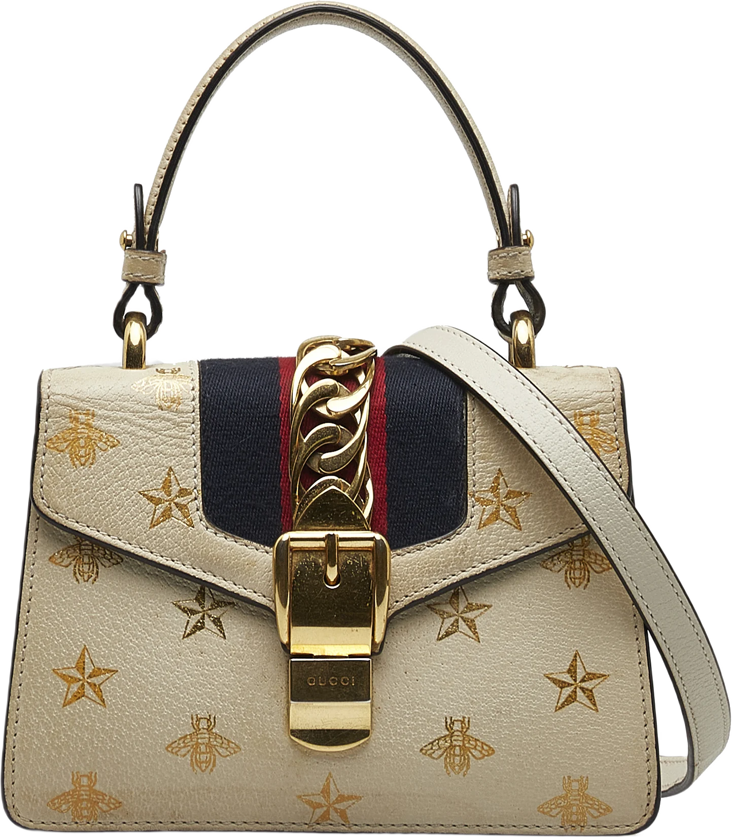 Gucci Mini Sylvie Bee Star Top Handle Bag