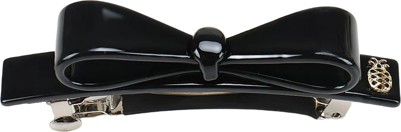 Bow Clip - Glossy Black