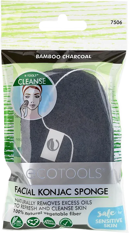 Facial Konjac Charcoal Sponge