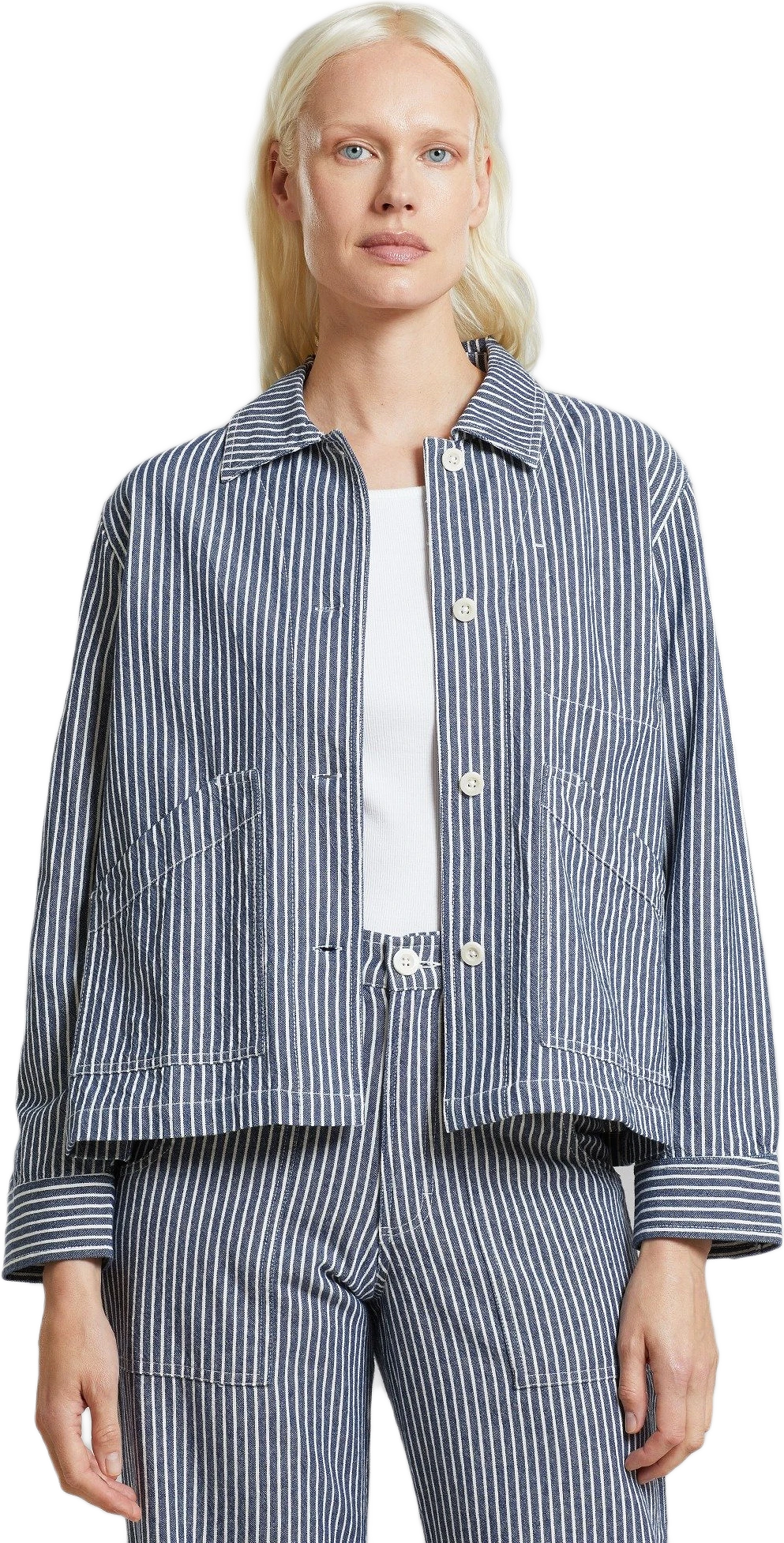 Jacket Stiby Work Stripe Blue