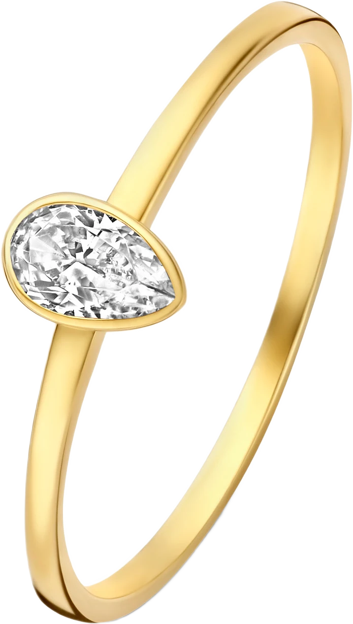 Isabel Bernard Baguette Ring Guld/vit