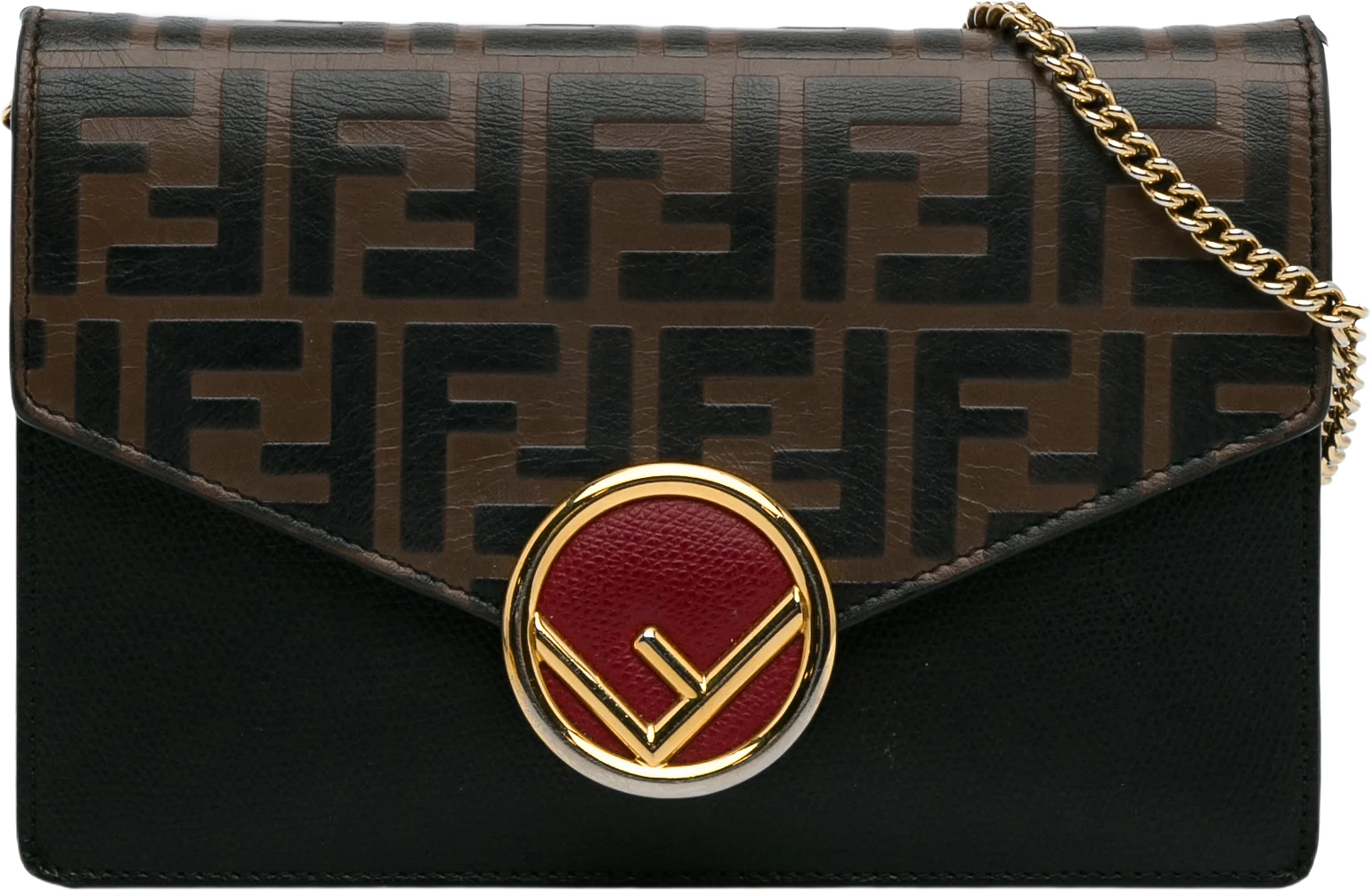 Fendi Zucca Kan I F Embossed Wallet On Chain