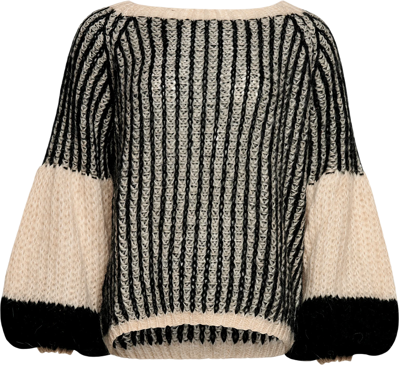 Liana Knit Sweater - Cream/black