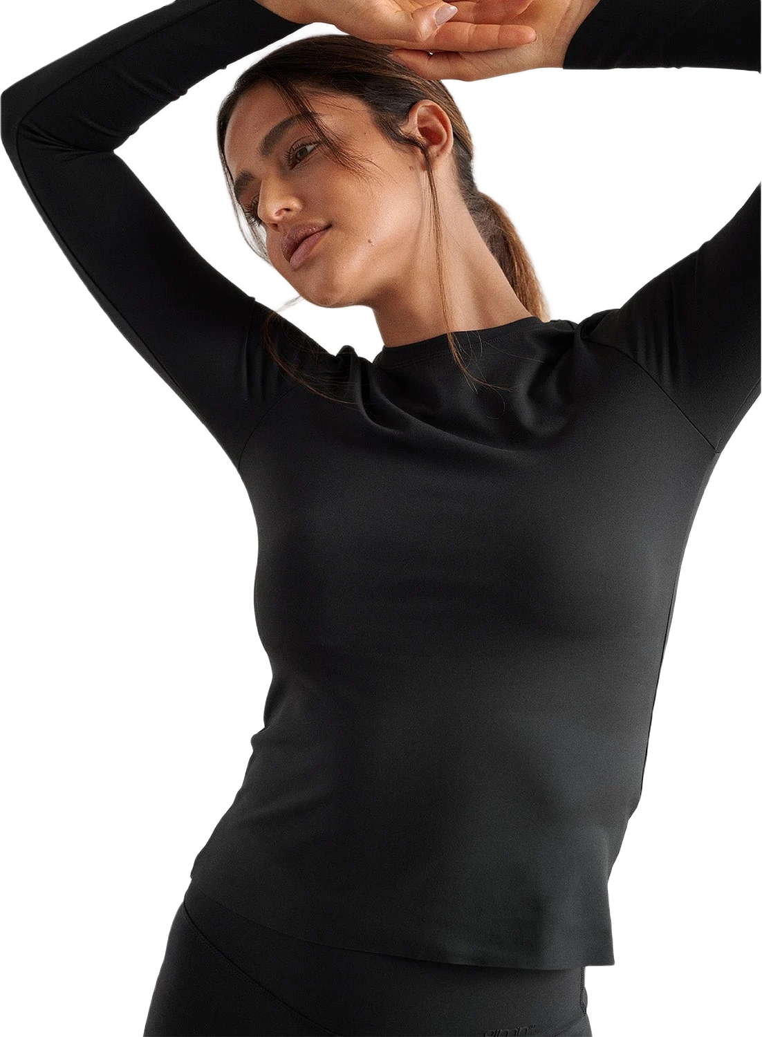 Black Sense Cutout Back Long Sleeve