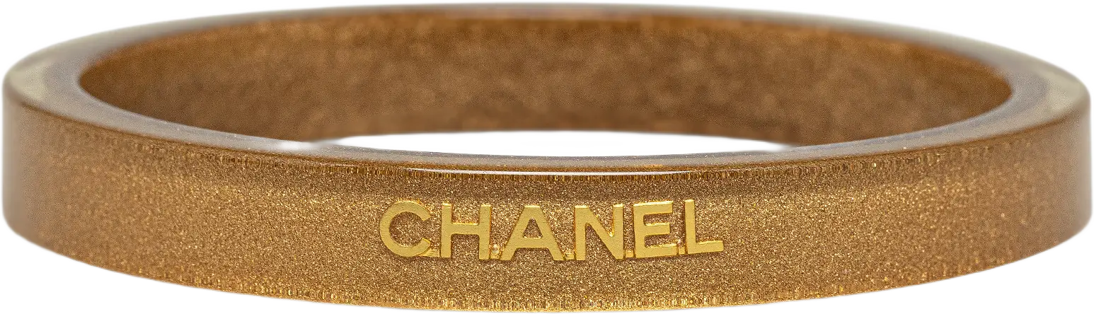 Chanel Glitter Resin Logo Bangle