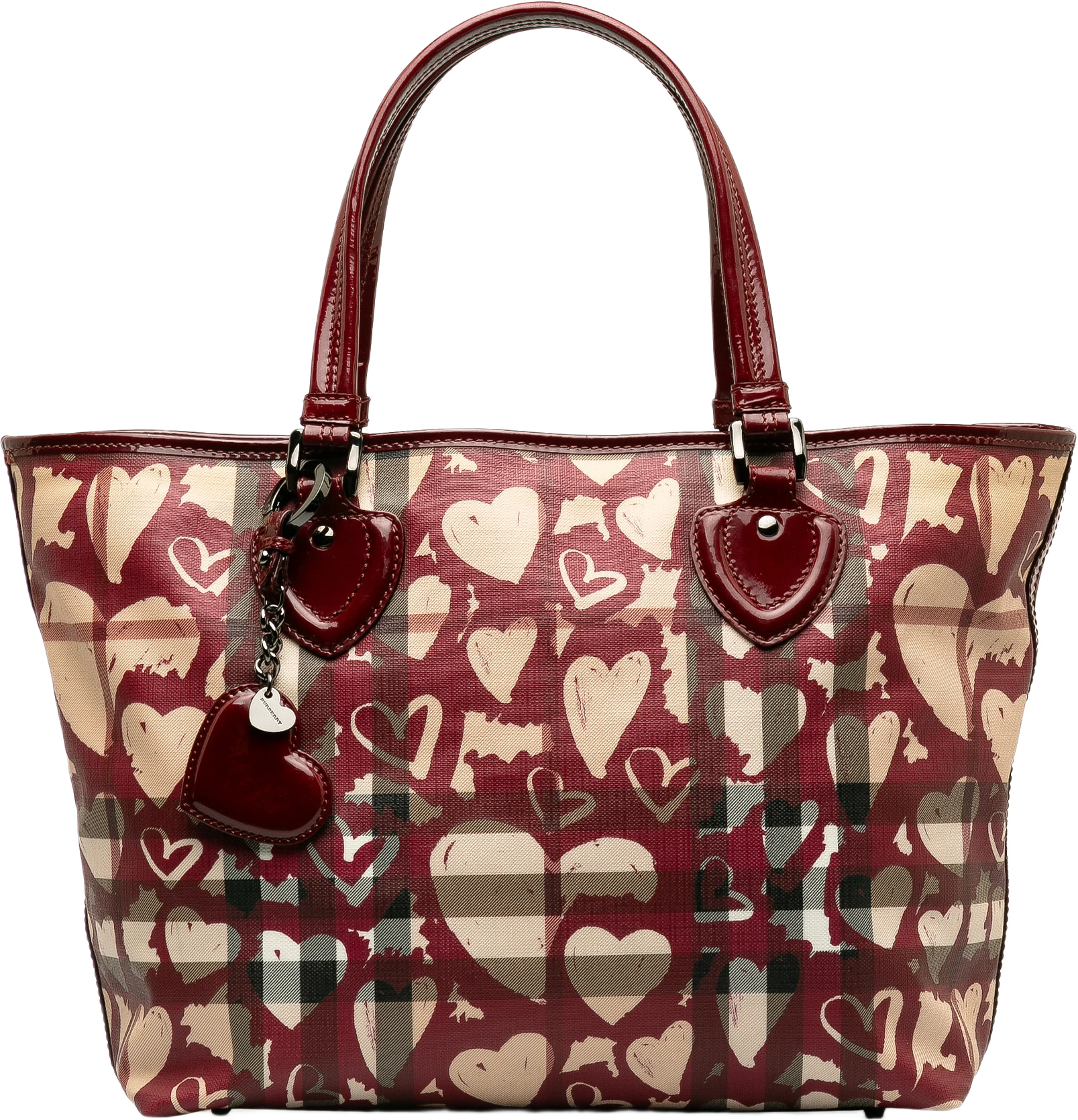 Burberry Super Nova Check Hearts Tote