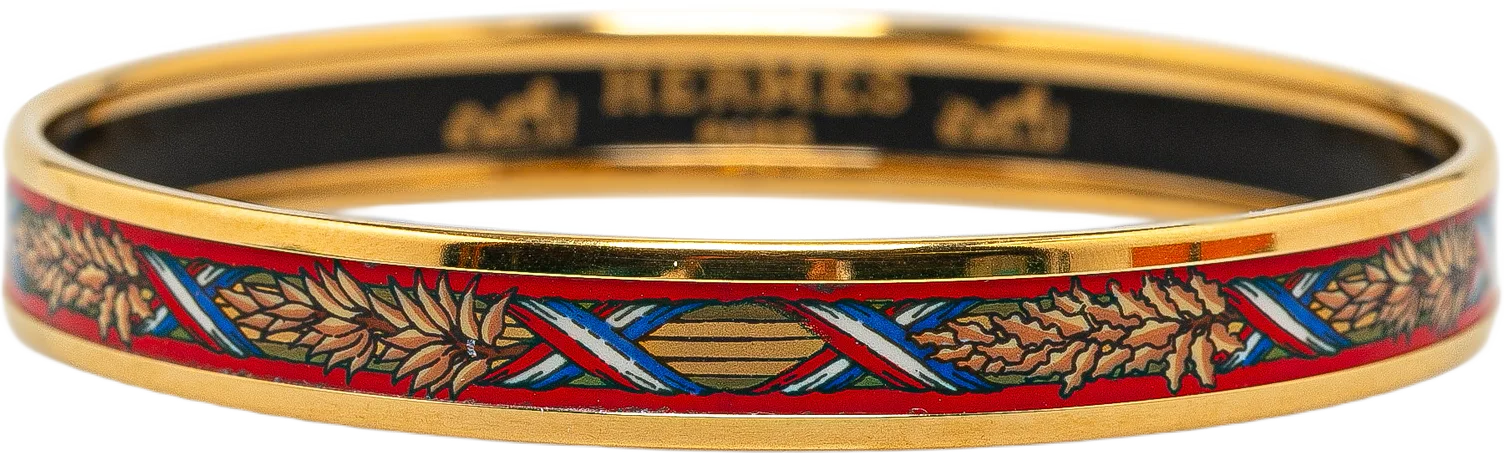 Hermès Narrow 1789 Liberte Egalite Fraternite Enamel Bangle 75