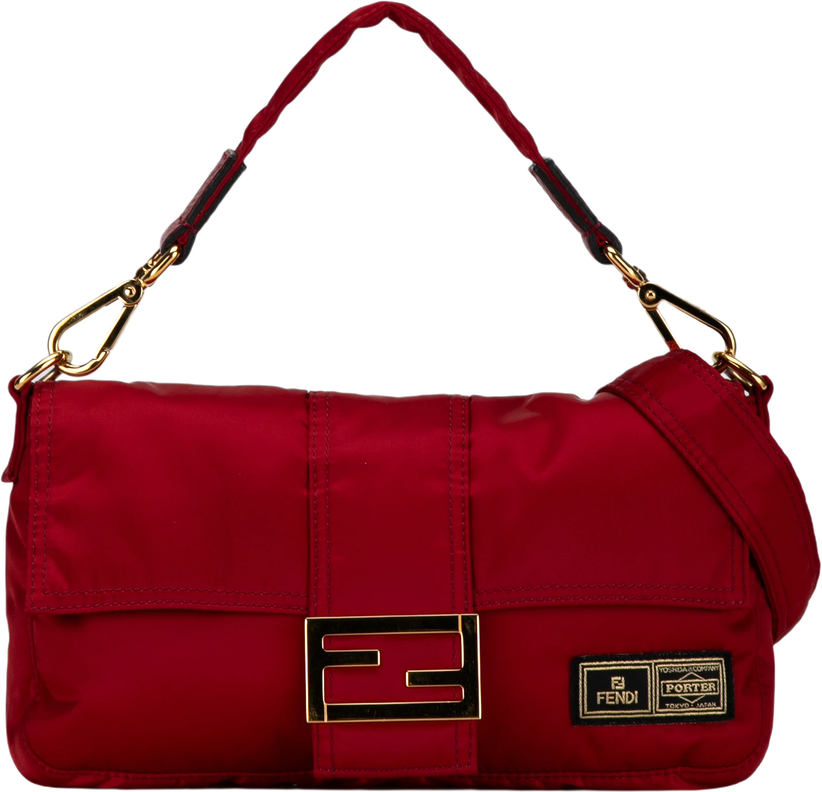 Fendi Porter Yoshida Nylon Baguette Satchel