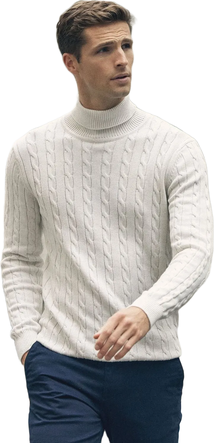 Turtleneck Ribbad Pimabomull