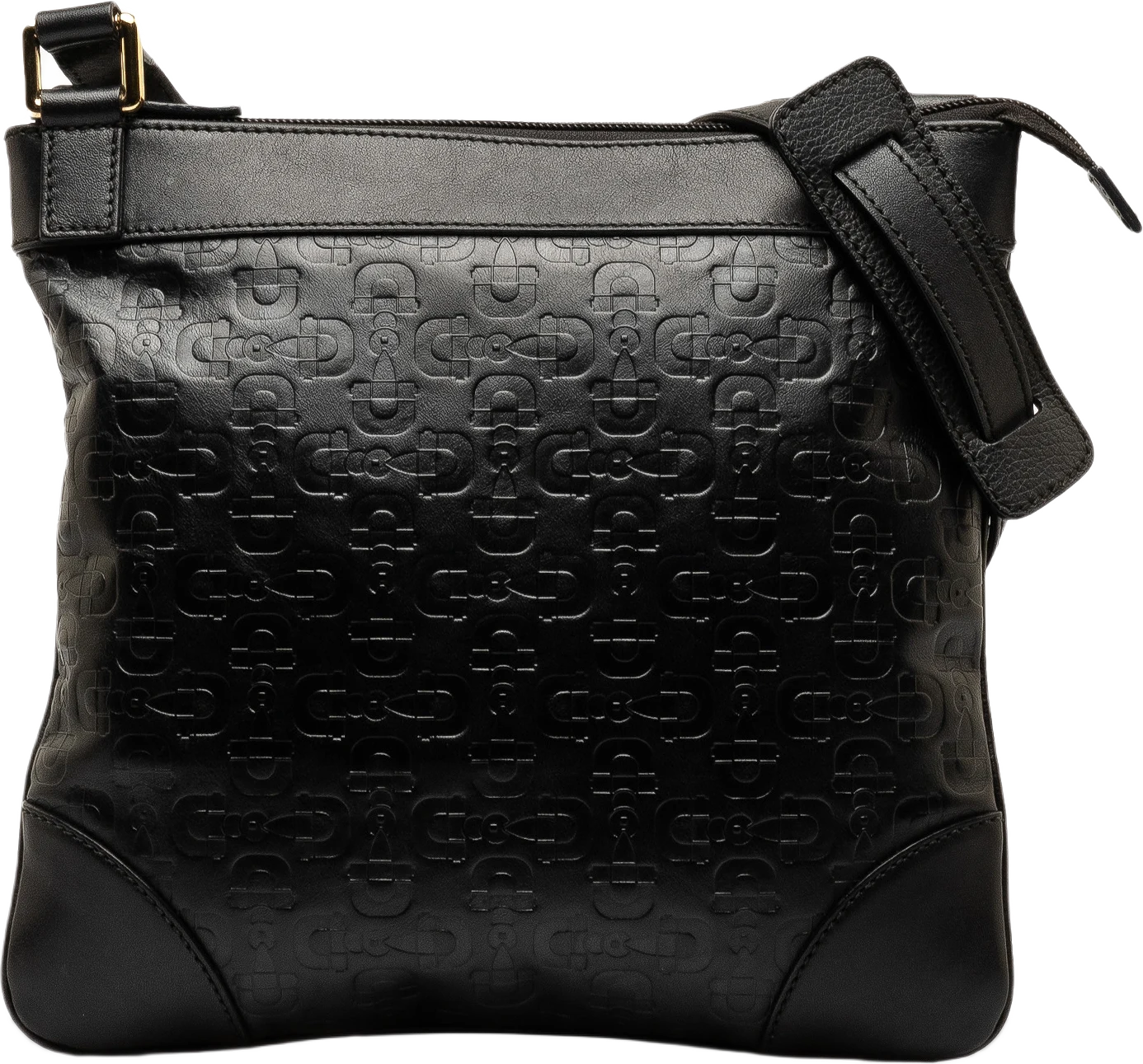 Gucci Embossed Leather Horsebit Crossbody Bag