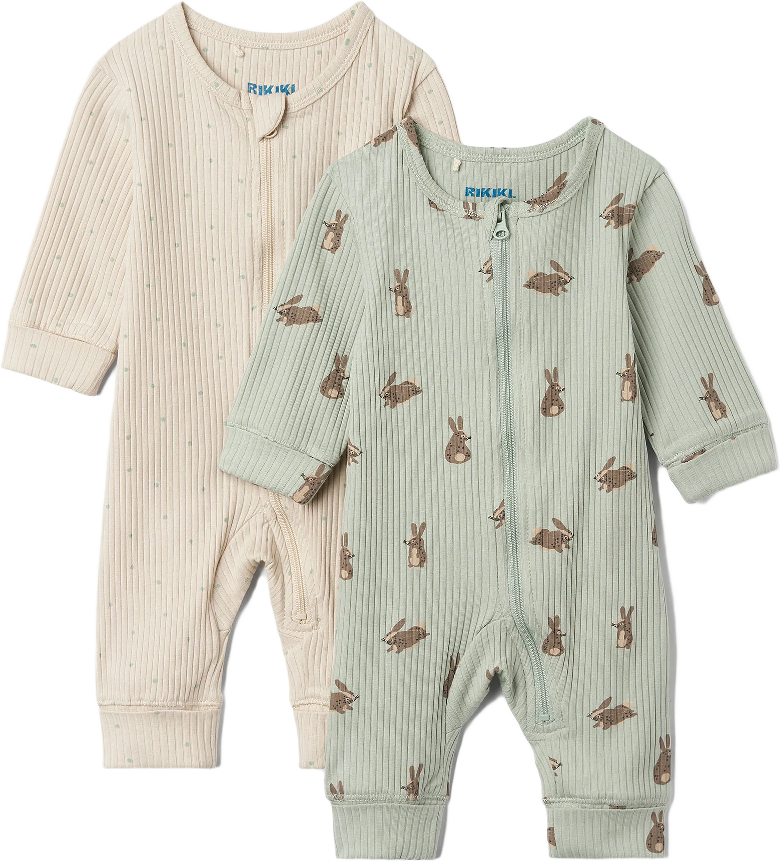 Ribbstickad pyjamas LUCY, 2-pack