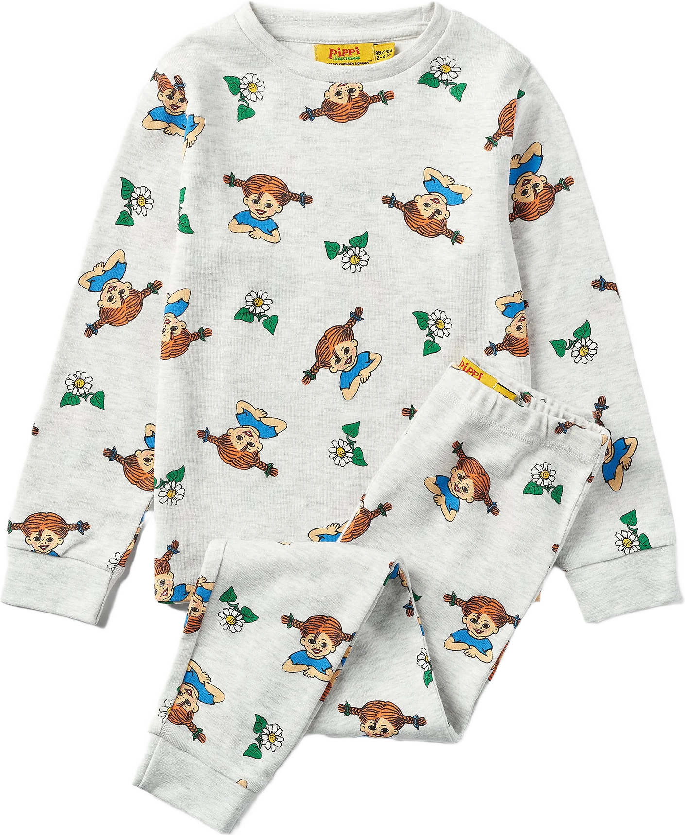 Pippi-pyjamas i ekologisk bomull