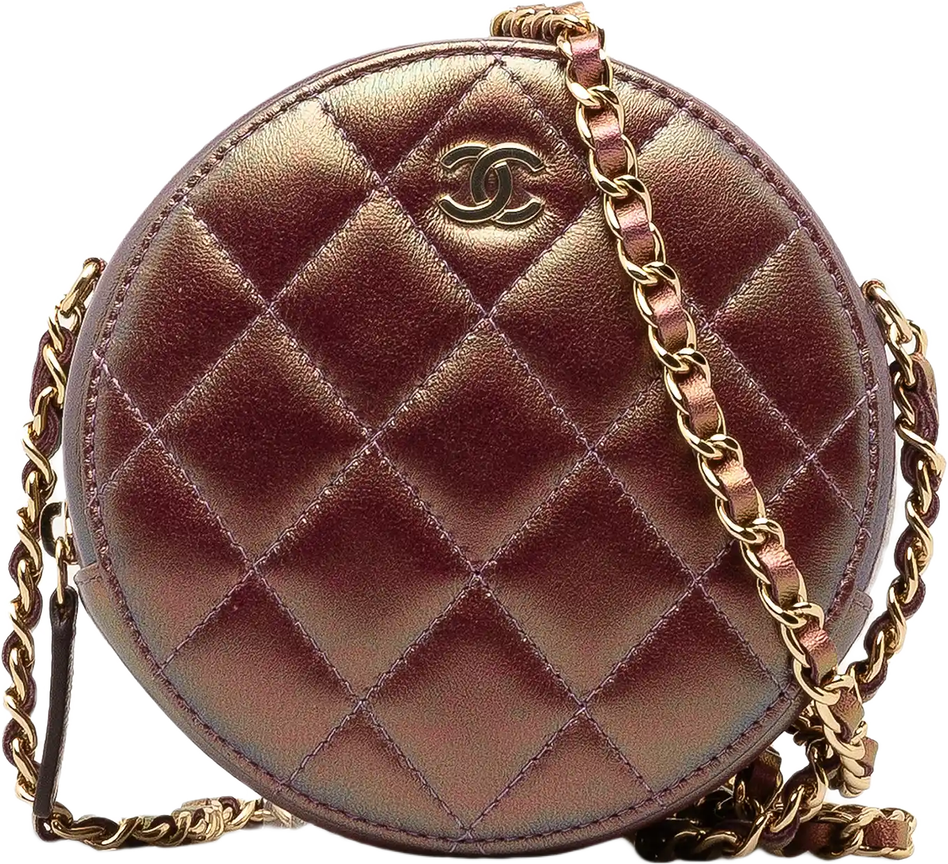 Chanel Iridescent Lambskin Round Crossbody