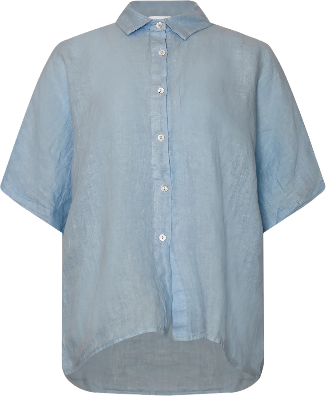 Abbi, Shirt, Linen - Light Blue