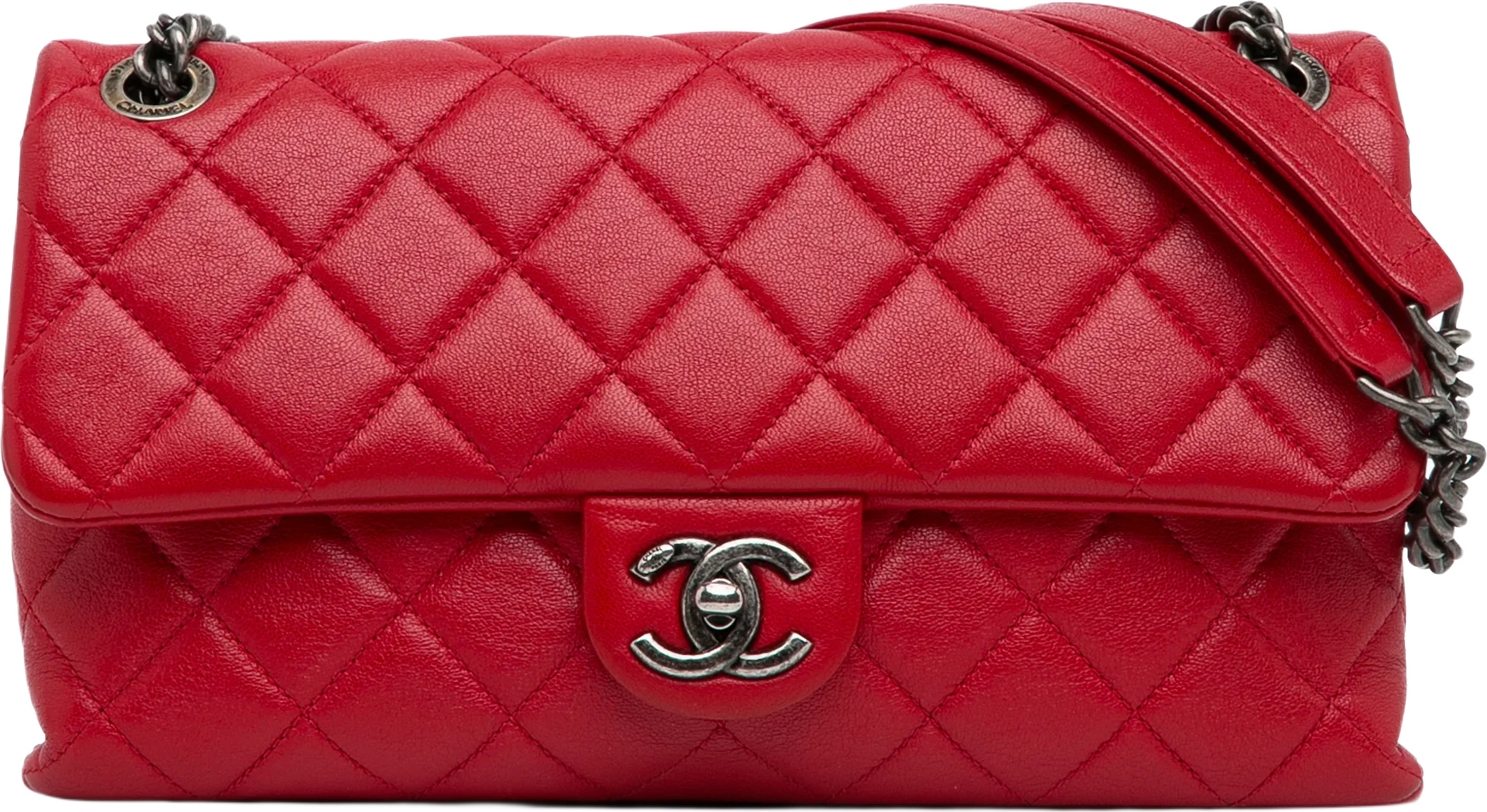 Chanel Cc Quilted Lambskin Single Flap