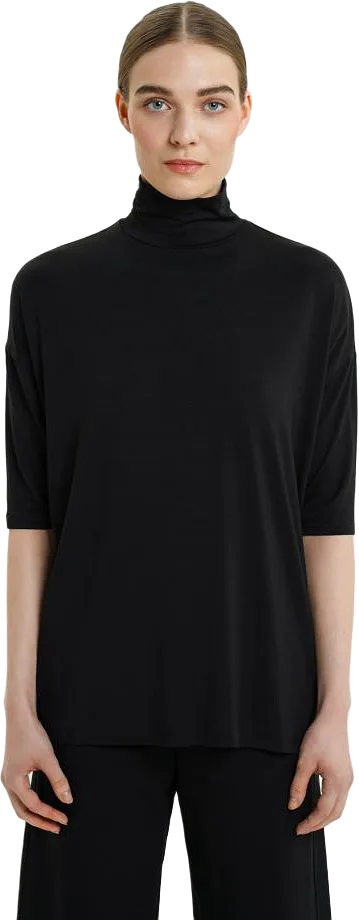 Tomasine Turtleneck Top - Black