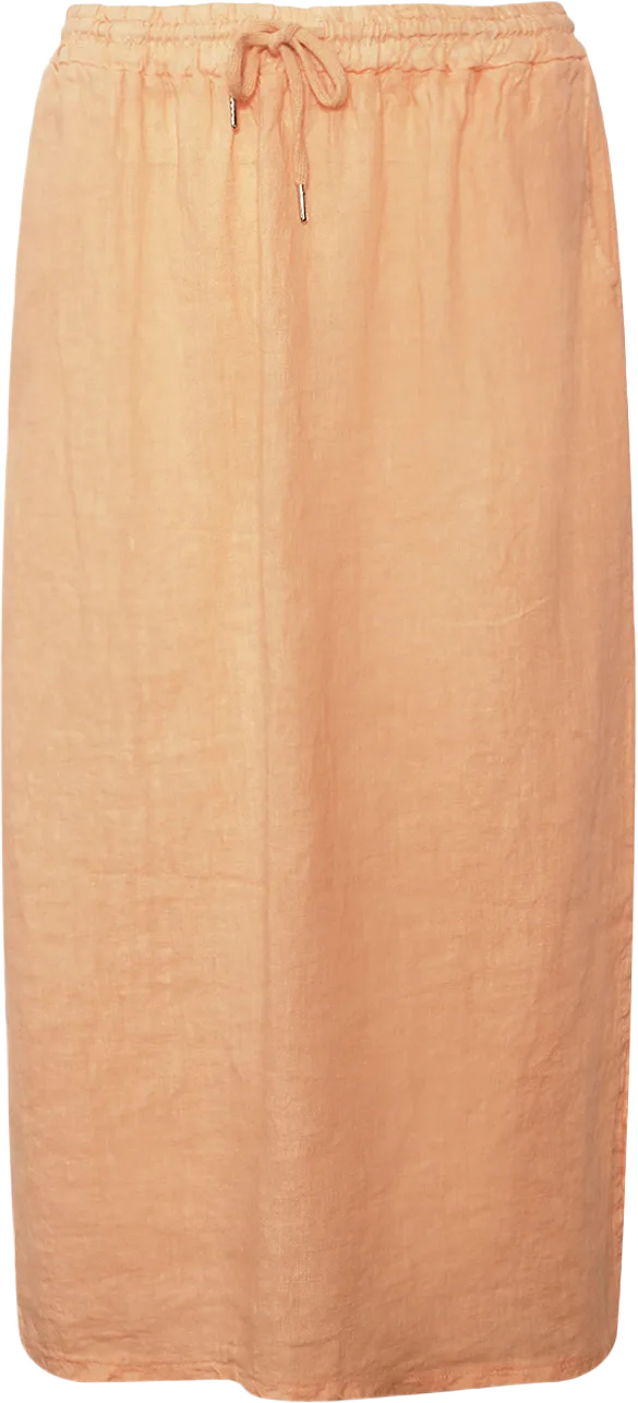 Hildur, Long Skirt, Linen - Apricot