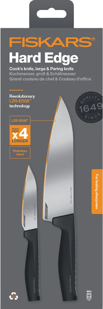 Hard Edge knivset  2 delar - stor kockkniv & grönsakskniv