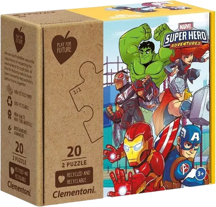 Pussel 2x20 bitar Marvel Superhero