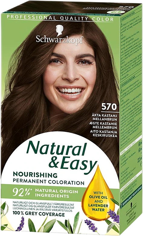 Natural & Easy 570 Äkta Kastanj Mellanbrun