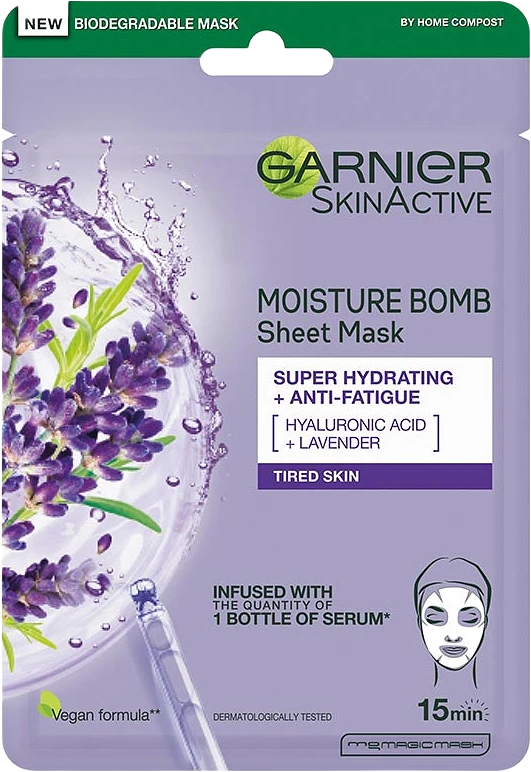 SkinActive MoistureBomb Lavender Tissue Mask