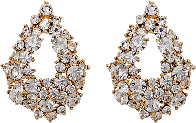 Alice Earrings - Crystal (Gold)