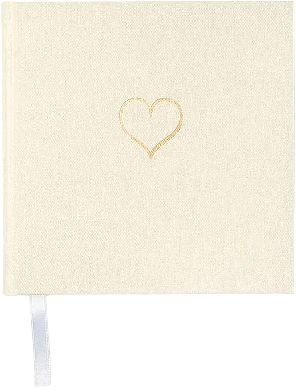 Anteckningsbok Olinjerad Heart 185 x 185 mm 96 Sidor Off White