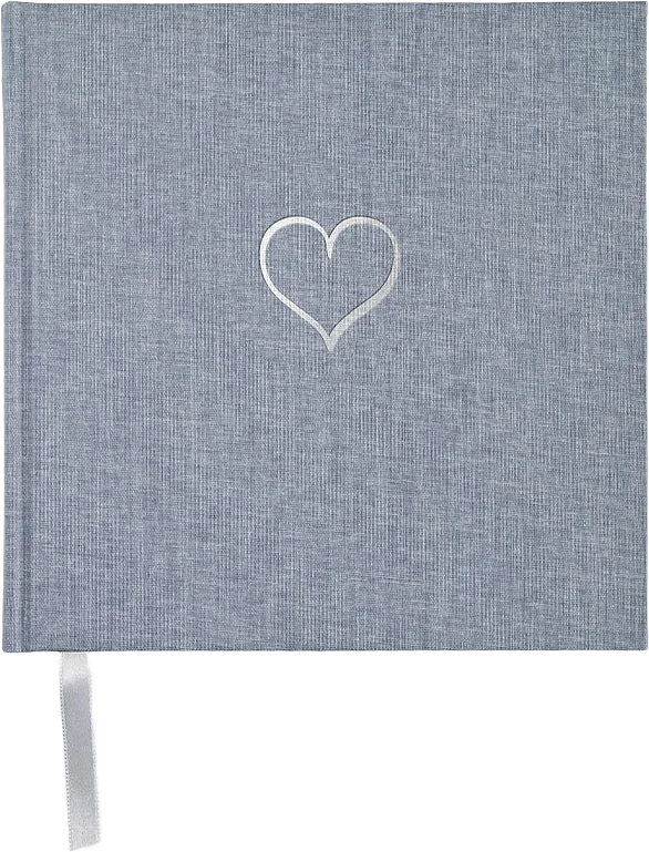 Anteckningsbok Olinjerad Heart 185 x 185 mm 96 Sidor Denim